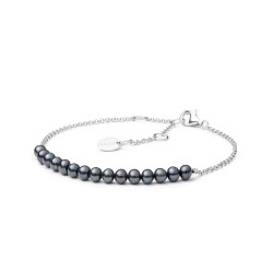 Bratara perle naturale negre si argint DiAmanti SK19221B_B-G (Argint 925‰ 1,3 g.)